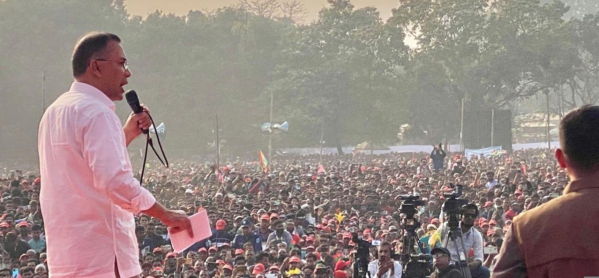 নাতি হিসেবে ধানের শীষে পক্ষে ভোট চাইলেন তারেক রহমান