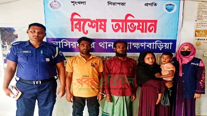 নাসিরনগরে হত্যা মামলার তিন আসামী গ্রেপ্তার