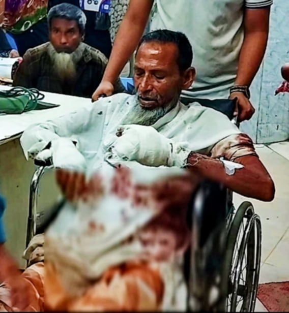 নাসিরনগরে বাড়ি দখল করতে বাবাকে কুপিয়ে রগ কেটে হাত পা ভেঙ্গে দিলেন ছেলে