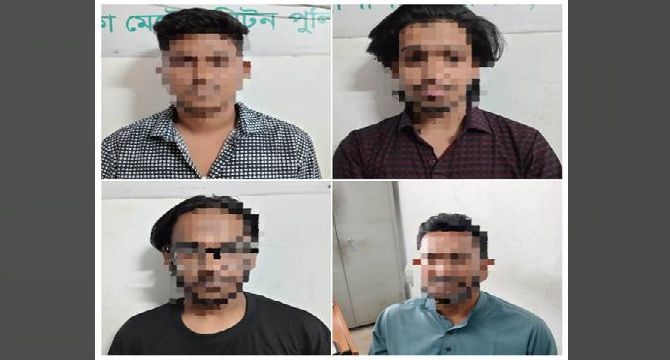 যাত্রাবাড়ীতে যুবক হত্যাকাণ্ডের এজাহার নামীয় চারজন গ্রেফতার