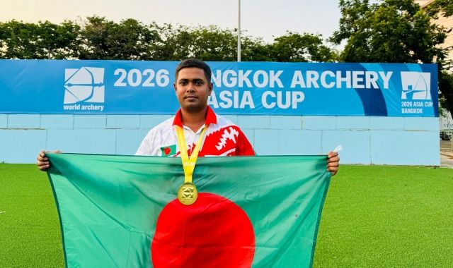 বাংলাদেশ দলের হয়ে বিজিবি’র কৃতি আরচারী নেওয়াজ আহম্মদের স্বর্ণপদক অর্জন