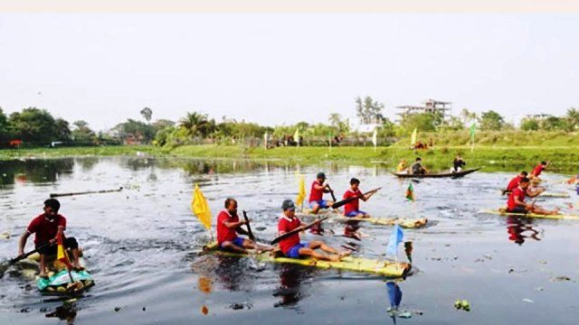 ময়ূর নদীর দূষণ রক্ষা ও নগর পর্যটন কেন্দ্র গড়ে তোলার উদ্দেশ্যে খুলনায় প্রথম ভেলা বাইচ প্রতিযোগিতা