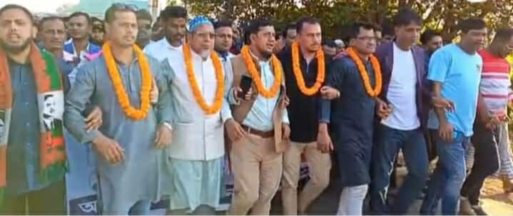 নাসিরনগরে যুবদলের নবগঠিত কমিটির আনন্দ মিছিল
