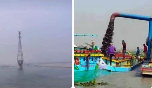 মানিকগঞ্জের শিবালয়ে বালু সন্ত্রাস: হুমকিতে জাতীয় গ্রিড টাওয়ার