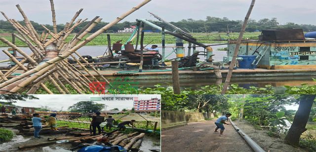 সিরাজদিখানে ভ্রাম্যমাণ আদালতে ২ টি ড্রেজার বিকল ও বিপুল পরিমাণ পাইপ বিনষ্ট