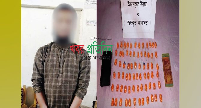 ২৯০০ পিস ইয়াবাসহ একজন মাদক ব্যবসায়ী গ্রেফতার