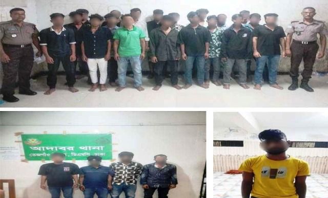 তেজগাঁও বিভাগের অভিযানে বিভিন্ন অপরাধে জড়িত ৫৬ জন গ্রেফতার