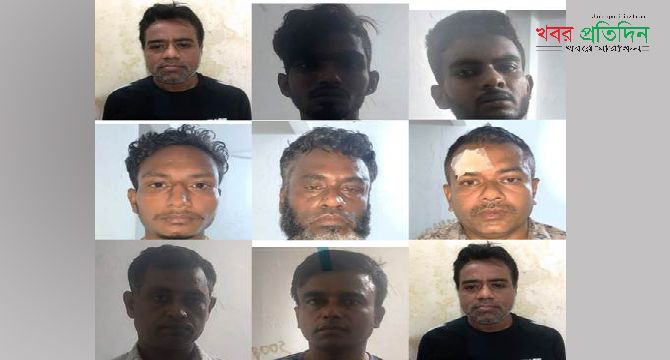 বিশেষ অভিযানে বিভিন্ন অপরাধে জড়িত নয় জনকে গ্রেফতার করেছে হাতিরঝিল থানা পুলিশ