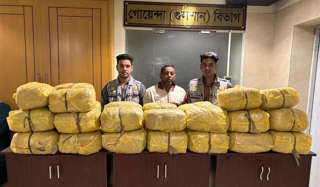 ৯৯ কেজি গাঁজাসহ এক মাদক কারবারিকে গ্রেফতার করেছে ডিবি