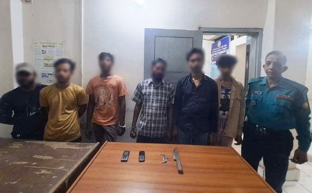 রাজধানীর রূপনগরে ডাকাতির প্রস্তুতিকালে ডাকাত দলের ছয় সদস্যসহ মোট সাতজনকে গ্রেফতার