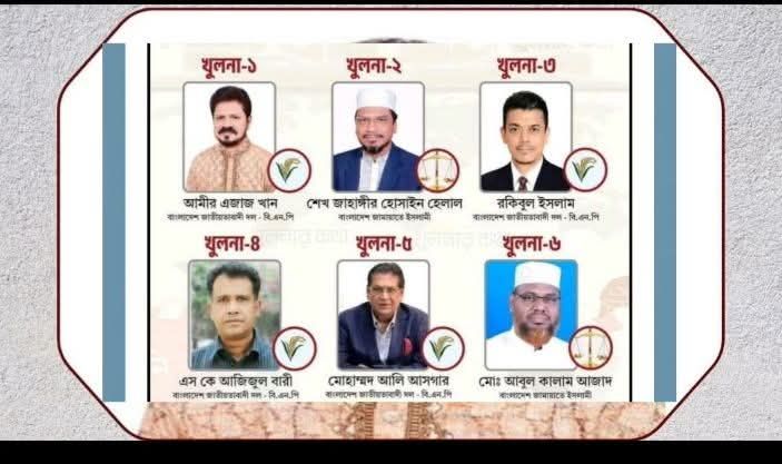 খুলনায় বেসরকারি ফলাফল ঘোষণা বিএনপি ৪ আসন ও  জামায়াত ২ আসনে বেসরকারি ভাবে নির্বাচিত