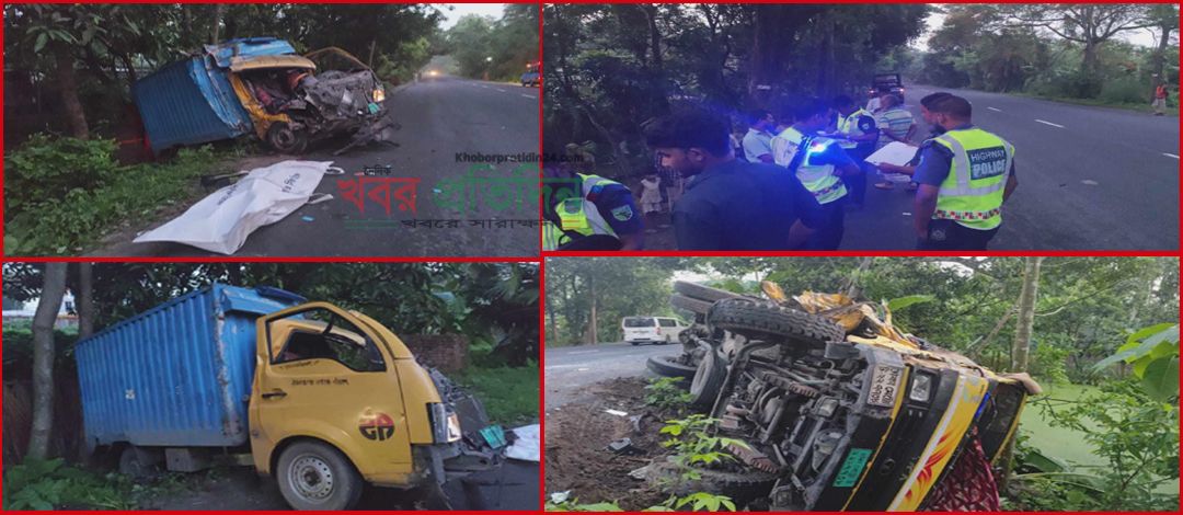 বড়াইগ্রামে ট্রাক ও পিকআপের মুখোমুখি সংঘর্ষে  চালক নিহত,  আহত ১
