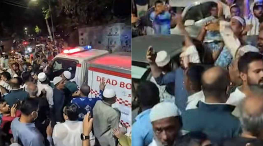 তোফায়েল আহমেদের জানাজা শেষে ‘জয় বাংলা’ স্লোগান