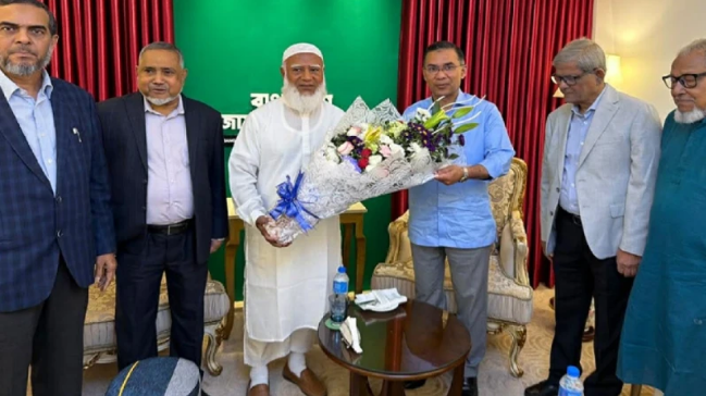 জামায়াত আমিরের বাসায় তারেক রহমান