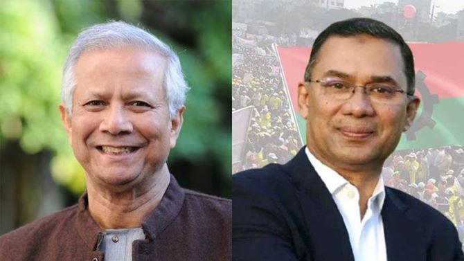 প্রধান উপদেষ্টাকে ফুলেল শুভেচ্ছা জানালেন তারেক রহমান