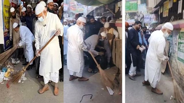 জামায়াত আমির ‘ক্লিন ঢাকা গ্রিন ঢাকা’ কর্মসূচি নিয়ে রাস্তায় ঝাড়ু হাতে