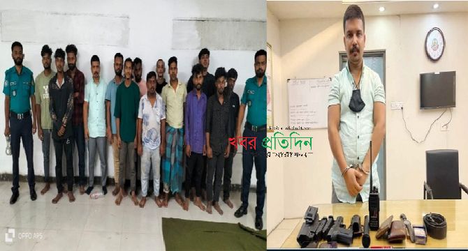 বিশেষ অভিযানে বিভিন্ন অপরাধে জড়িত ১৪ জনকে গ্রেফতার করেছে মোহাম্মদপুর থানা পুলিশ