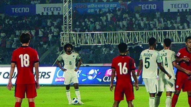 সিঙ্গাপুরের কাছে ২-১ গোলে বাংলাদেশের হার