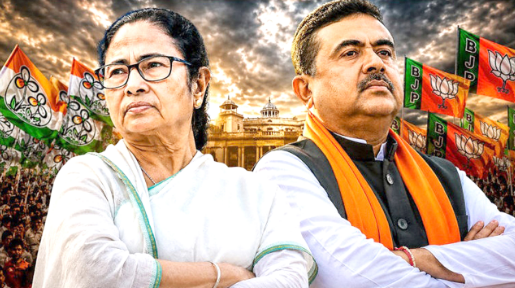 পশ্চিমবঙ্গে পালাবদলের ইঙ্গিত, এগিয়ে বিজেপি