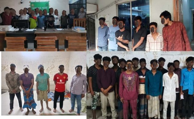 তেজগাঁও বিভাগের অভিযানে বিভিন্ন অপরাধে জড়িত ৬৫ জন গ্রেফতার