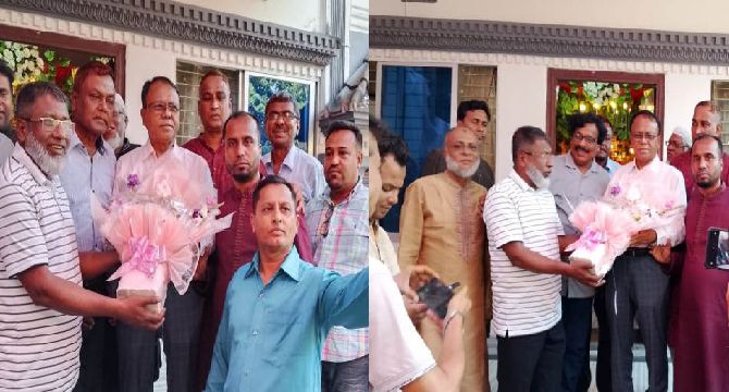 ঝালকাঠিতে বেড়াতে আসলেন বাকশিস সভাপতি অধ্যক্ষ সেলিম ভূঁইয়া এমপি