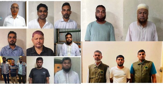 গত ২৪ ঘন্টায় কার্যক্রম নিষিদ্ধ আওয়ামী লীগ ও এর অঙ্গ সংগঠনের ১২ নেতাকর্মী গ্রেফতার
