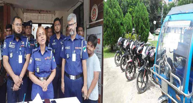 মাগুরায় ৮ চোর গ্রেফতার ৪টি মোটরসাইকেল ১টি ইজিবাইক উদ্ধার