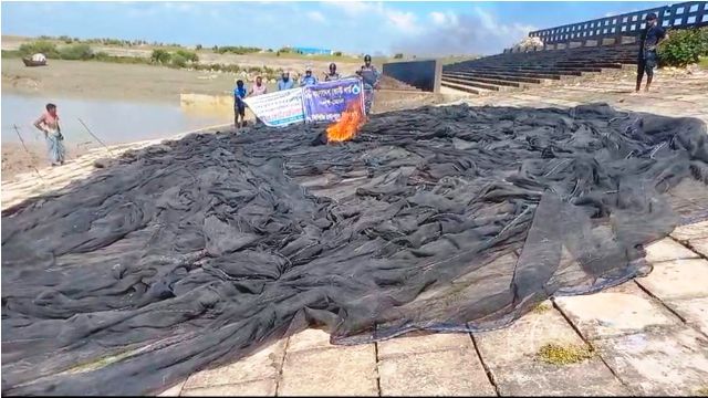 মিরসরাইয়ে মা ইলিশ সংরক্ষণে অভিযান, ১ কোটি ৮০ লক্ষ টাকা মূল্যের জাল ধ্বংস