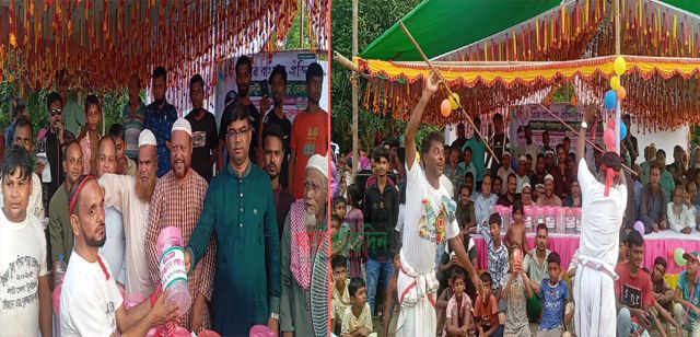 সরাইলে গ্রাম বাংলার ঐতিহ্যবাহী লাঠি খেলা অনুষ্ঠিত