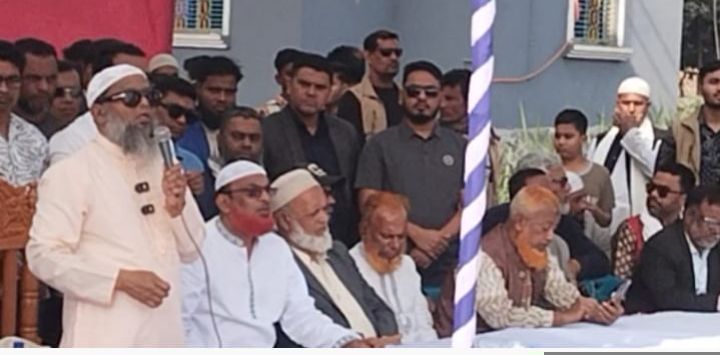খাসকান্দি এলাকায় মুন্সিগঞ্জ-১ আসনের বিএনপি প্রার্থী শেখ মোহাম্মদ আব্দুল্লাহ গণসংযোগ