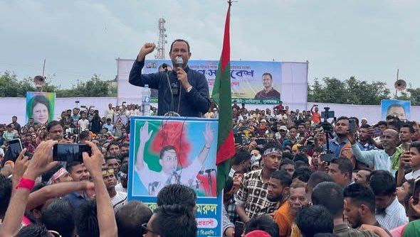 সুনামগঞ্জ-১ আসনের সম্ভাব্য প্রার্থী কামরুজ্জামান কামরুলের সমর্থনে তাহিরপুরে গণসমাবেশ