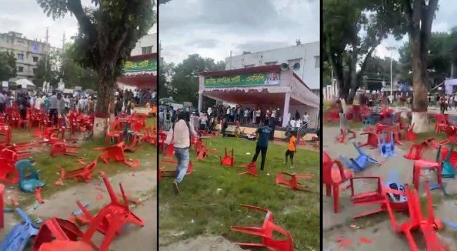 গোপালগঞ্জে এনসিপির সমাবেশ মঞ্চে নিষিদ্ধ ছাত্রলীগের নেতাকর্মীরা হামলা চালায়
