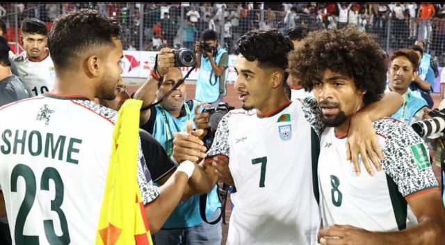 ভারতকে ১-০ গোলে হারিয়েছে বাংলাদেশ