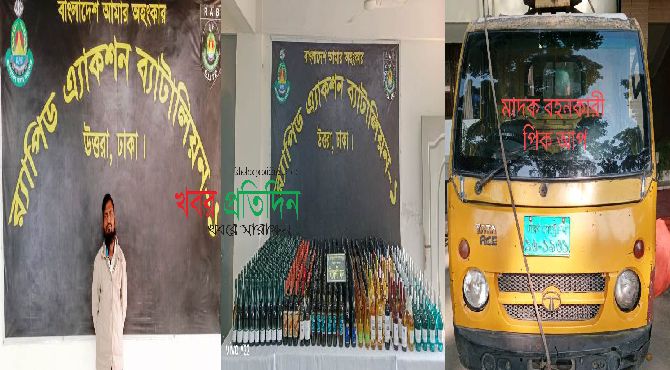 ঢাকার গুলশান থানা এলাকা হতে ৬৬৪ বোতল বিদেশী মদসহ  ১ জন মাদক ব্যবসায়ী গ্রেফতার