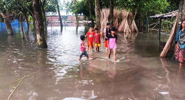 মেহেরপুরের গাংনীর কাজিপুরগ্রাম দুইমাস ধরে পানিবন্দী শতাধিক পরিবার