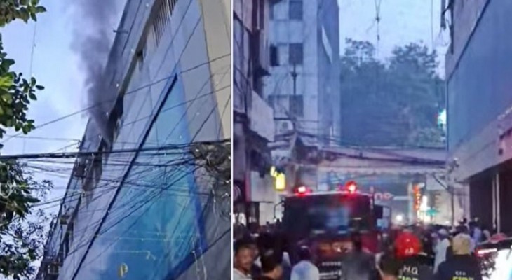 মতিঝিলে শাহজালাল ইসলামী ব্যাংক এর পাশের ভবনে আগুন