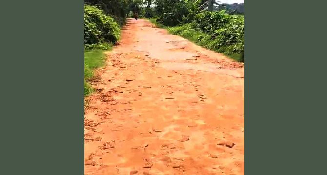 নাসিরনগর সিংহগ্রাম রাস্তাটির বেহাল দশা
