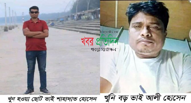 বড় ভাইয়ের হাতে ছোট ভাই খুন  বড় ভাই সস্ত্রীক আটক
