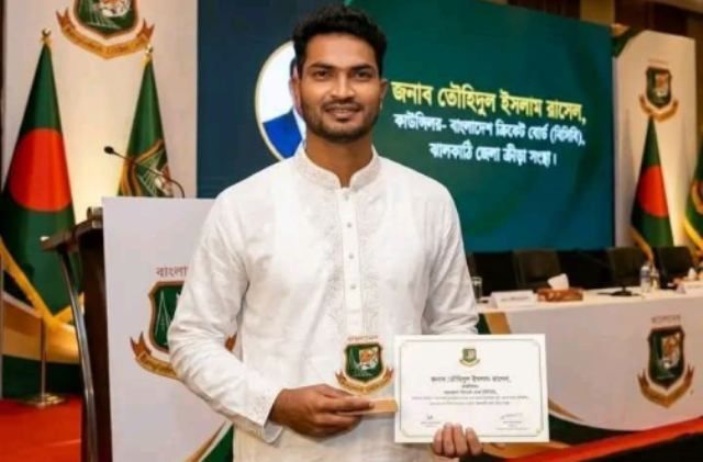 বাংলাদেশের ক্রিকেট বোর্ডের (বিসিবি) কাউন্সিলর হলেন জাতীয় ক্রিকেটার তৌহিদুল ইসলাম রাসেল