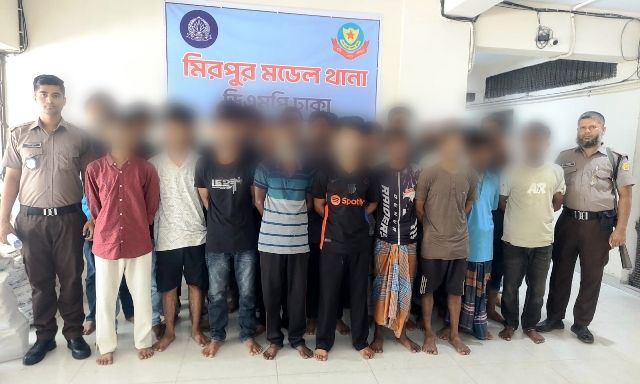 মিরপুর মডেল থানা পুলিশের বিশেষ অভিযানে বিভিন্ন অপরাধে জড়িত ২৫ জন গ্রেফতার