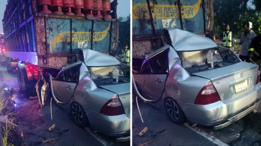 ট্রাকে প্রাইভেটকারের ধাক্কা, প্রাণ গেলো ৪ যাত্রীর
