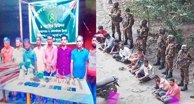 চাঁদাবাজির অভিযোগে ৮ যুবদল নেতা আটক