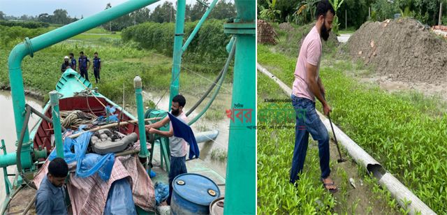 সিরাজদিখানে ভ্রাম্যমাণ আদালত পরিচালনা করে ৪ টি ড্রেজার বিকল ও বিপুল পরিমাণ পাইপ বিনষ্ট