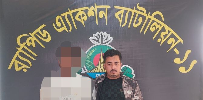 কুক্ষ্যাত ডাকাত সদস্য রনি র‍্যাবের হাতে আটক