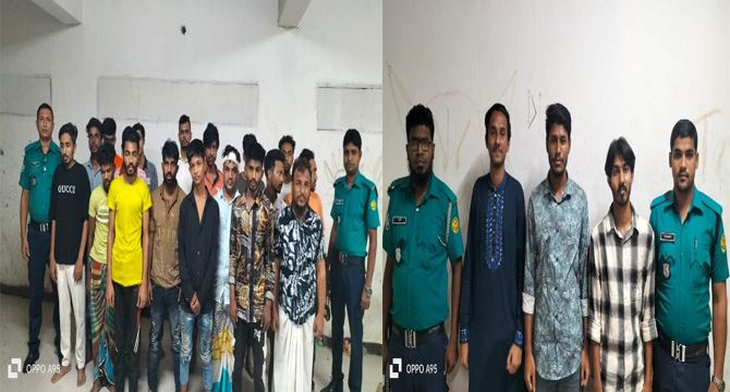 মোহাম্মদপুর থানা পুলিশের বিশেষ অভিযান: দেশীয় অস্ত্র ও মাদকসহ গ্রেফতার ২২