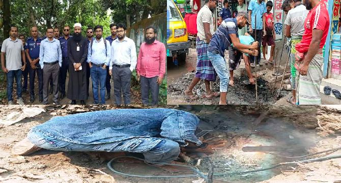 রূপগঞ্জে অবৈধ গ্যাস সংযোগ বিচ্ছিন্ন করণ অভিযান